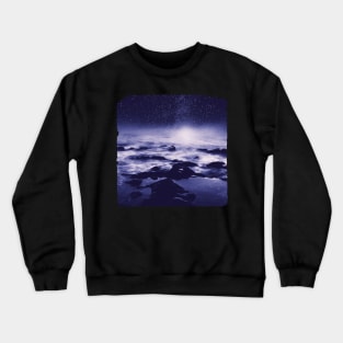 Stardust Ocean - Seascape at Night Crewneck Sweatshirt